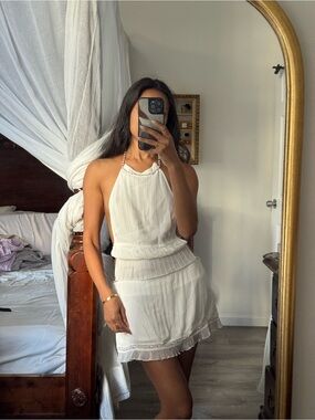 Sasha Therese Pearl Skirt & Halter Set